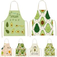 Avocado Tropical Print Adult Apron Kitchen Women Baking Waist Bib Pinafore Pear 68-55cm Home Cooking Brief Sleeveless Pinafores Aprons