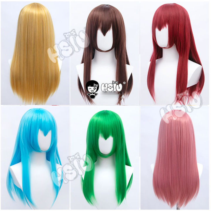 ร้อน-hsiu-ยี่ห้อ-26สี60เซนติเมตรยาวตรงผมสีชมพูสีเทาสีขาวสีม่วงสีดำสีชมพูไฟเบอร์สังเคราะห์วิกผมฟรียี่ห้อวิกผมสุทธิ