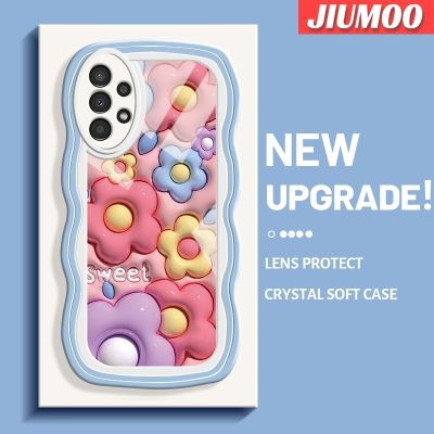 JIUMOO เคส A04s ลายการ์ตูน3มิติ A13 A13กาแล็คซี่ของปลอกสำหรับ Samsung เคสโปร่งใส3มิติลายดีไซน์ใหม่ขอบลอนแฟชั่นแบบเรียบง่ายเคสโทรศัพท์แบบใสนิ่มป้องกันกล้องปลอกซิลิโคนกันกระแทก