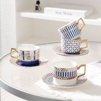 Genuine Original High-end Household light luxury ceramic coffee cup European-style luxury high-end coffee cup and saucer set high-end exquisite mug