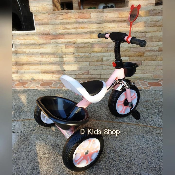 d-kids-รถจักรยานเด็ก-สามล้อถีบสำหรับเด็ก-มีตะกร้าหน้าและหลังใส่ของได้-no-4007
