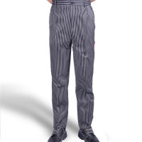 3Colors Food Service Work Wear Cook Pant for Man Mens Loose Chef Trousers Stripe Kitchen Restaurant Uniform Chef Bottoms Maxi