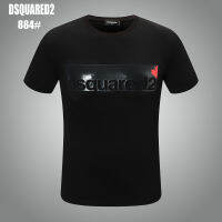 nd Dsquared2 Mens T-shirt Fashion Round Neck Top Pure Cotton Printed T-shirt Multicol Black white M-3XL