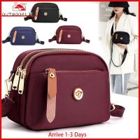 [Arrive 1-3 Days]Ladies Handbags Nylon Mobile Phone Bag Fashion Portable Elegant Adjustable Strap Simple Waterproof Casual for Weekend Vacation