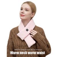 {Warm scarf}ผ้าพันคอความร้อนไฟฟ้าแผ่นอุ่นกลางแจ้งสามระเบียบเกียร์เครื่องทำความร้อน USB ความร้อนผ้าคลุมไหล่คอรั้งเอี๊ยม