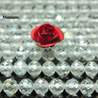 Mamiam Natural Topaz ลูกปัดกลม3มม. หลวมหิน Diy สร้อยข้อมือสร้อยคอเครื่องประดับทำอัญมณีของขวัญ Design