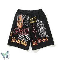 Travis Scott Shorts Men Women Graffiti Art Fire Astro World Short Pants