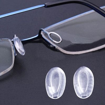 50pairs Eyeglasses Glasses soft Silicone nose pads push in eyewear accessory part