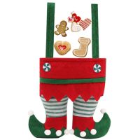 Elf Christmas Bag Christmas Santa Elf Foot Present Handbags Christmas Goodies Bag For Boys Girls Elf Stockings For Fireplace Socks Tights