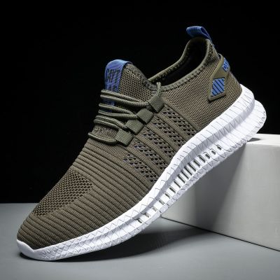 HUCDML Big Size Sneakers Shoes for Men Lightweight Breathable Running Walking Male Footwear Soft Sole Lace-up Scarpe Uomo