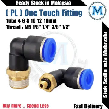 Tube Connector Pneumtic Fitting Air Quick Connectors Hose Pipe Fittings PC  PL elbow 1/8 1/