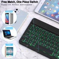 คีย์บอร์ดและเมาส์ไร้สาย Bluetooth สำหรับคอมพิวเตอร์ RGB Backlit Keyboard Kit Russian Spainish Keyboard Keycaps สำหรับแท็บเล็ต