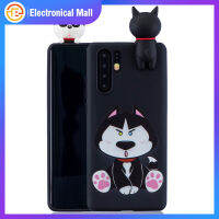 เคสป้องกันแบบเต็มรูปแบบกันกระแทกกันลื่นฝาหลัง TPU แบบนิ่มพิมพ์ลายการ์ตูนสีน่ารักสำหรับ Huawei P30 Pro 3D