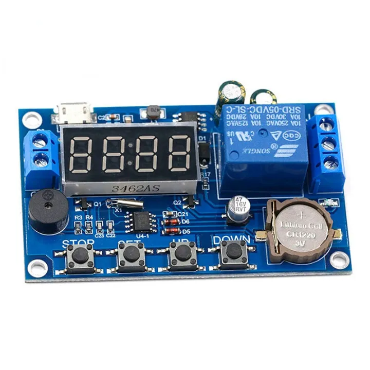 Timer Relay Module Digikey DC 5V LED Digital Real-time Relay Module Clock Control Switch Delay ...