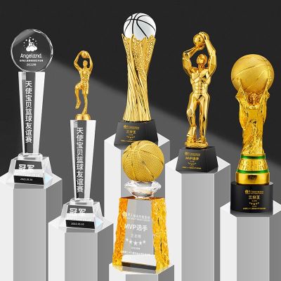 2023 Original Genuine Basketball Crystal Trophies Customized nba Championship MVP Sports Game Awards Medals Souvenirs Sports Games