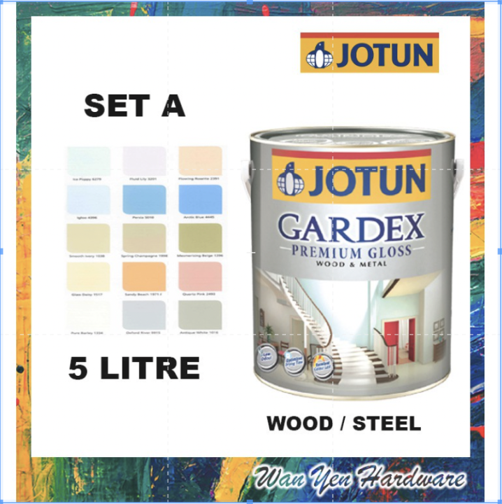 5 LITRES (SET A) JOTUN GARDEX PREMIUM GLOSS ( KAYU,BESI ) | Lazada