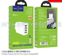 Hoco C102A หัวชาร์จ 4 USB ปลั๊กชาร์จเร็ว 28.5W Quick Charge 3.0 หัวชาร์จเร็ว