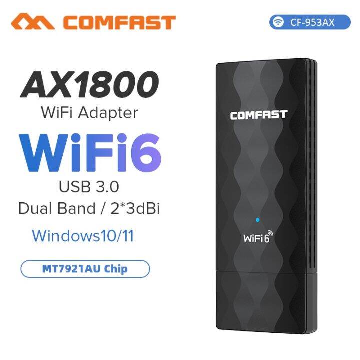 comfast-อะแดปเตอร์รับสัญญาณเครือข่ายไร้สาย-1800mbps-usb-3-0-ap-wifi-6-dual-band-wi-fi-6-lan-ethernet-pc-cf-951ax