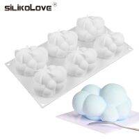 SILIKOLOVE 6 Cavity 3d Cloud ซิลิโคนพิมพ์ทำเค้กแม่พิมพ์มูสส์ขนมหวานเค้กพิมพ์ตกแต่งเค้กอุปกรณ์เสริม