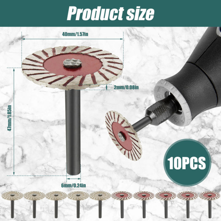 10ชิ้นใบมีดเลื่อยรูปเพชร1-6-คมล้อเจียรเพชรทนต่อการสึกหรอเปียกและแห้งตัดล้อดิสก์ใบมีดเลื่อยรูปเพชรเลื่อยรูปเพชรสำหรับกระเบื้องล้อเจียรเพชรคม