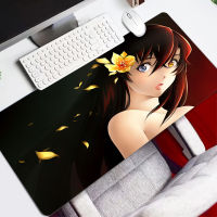 Cute Cartoon Anime Beautiful Girl Gaming Mouse Pad Gamer Computer Mousepad Non-slip Backlit Mause Large Desk Keyboard Mice Mat XXL 900x400mm