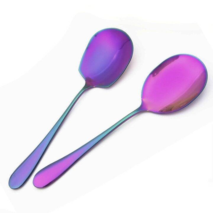 304-stainless-steel-colorful-oversize-serving-spoons-hotel-product-big-rice-spoon-roundless-ice-cream-scoop-salad-spoon-2pcs-set