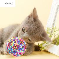 SHENEY ลูกแมวหลากสีทนต่อรอยขีดข่วนสวมใส่สบายสำหรับออกกำลังกายเล่นของเล่นกัดแมวลูกแมวบอลกลิ้งแมวลูกเกาไล่ล่าแมว