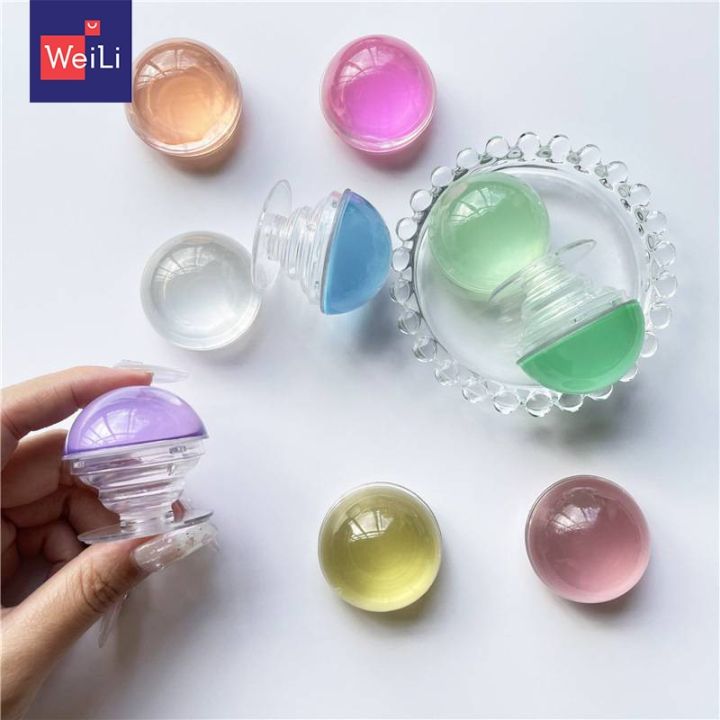 weili-mall-creative-candy-pure-columin-transparent-crystal-ball-airbag-cket-lazy-desktop-mobile-phone-frame