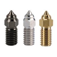 【LZ】¤ஐ♚  Para elegoo neptune 4 bicos de aço inoxidável endurecido latão 0.4mm m6 rosqueado 3d bicos 1.75mm filamento