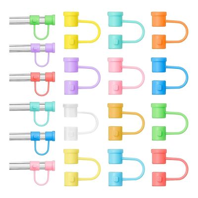 36 Pcs Reusable Silicone Straw Cover For 8mm Straws Home Kitchen Party Decoration