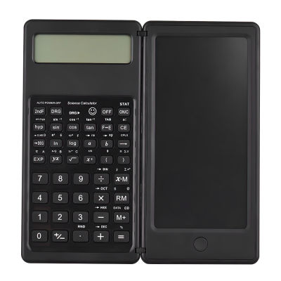 Foldable Calculator &amp; LCD Writing Tablet Digital Drawing Pad 12 Digits Display with Stylus Pen Erase Button Lock Function