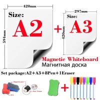 Dry Erase White Boards A2+A3 Size Magnetic WhiteBoard Fridge Wall Stickers Kids Drawing Board Home Office School Message Boards