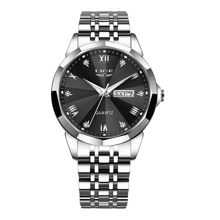 2023ใหม่-lige-นาฬิกาควอตซ์สำหรับผู้ชายคลาสสิกผู้ชายออกแบบนาฬิกาสแตนเลสกันน้ำธุรกิจนาฬิกาข้อมือ-hd-3c-lume-ของขวัญ