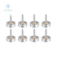 BUREGESS สกรูฝาเกลียวกระจกสำหรับตกแต่งยาว8ชิ้น/เซ็ตสำหรับสลักเกลียวที่ปิดปะเก็นทองแดงขนาด16มม. การโฆษณาตัวยึดกระจกตกแต่ง