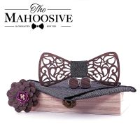 Christmas Gift Wooden Bow Ties Gentleman Groom wooden neckties Butterfly Wedding Party Bow Ties Butterfly Wooden Tie For Man Nails Screws Fasteners