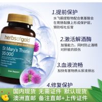 ออสเตรเลียส่งตรงถึง Herbsofgold และ Likang Milk Thistle Thistle Thistle Liver Tablets 35000Mg60