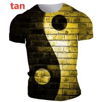 2022 Personality Tai Chi Tee Shirts New Fashion Korean Flag 3d Printing Short Sleeve T-shirt