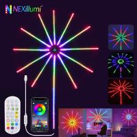 Firework LED Strip Lights Dream Color RGB Changing Music Sound Sync Bluetooth Firework Lights with Remote Control DC 5V USB LED LED Strip Lighting