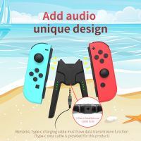 +【； Grip Handle Charging Dock Station For Nintendo Switch OLED Joy-Con Handle Controller Charger Stand For Nintendo Switch