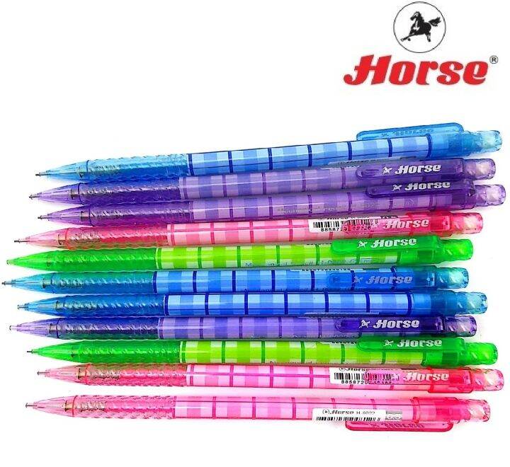 horse-ตราม้า-ดินสอกด-0-5mm-h-8022-จำนวน-12ด้าม-กล่อง-mechanical-pencil