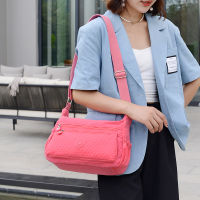 2021 New Womens Crossbody Bag Waterproof Nylon Wave point Shoulder Messenger Bags Casual Top-handle Ladies Handbag Travel Tote