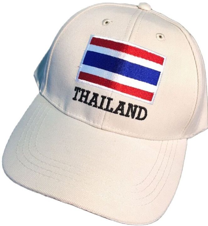 หมวกปัก-thailand-ปักนูน-หมวกไทยแลนด์-หมวกแก๊ป-ปักหน้า-หลัง-พร้อมส่ง