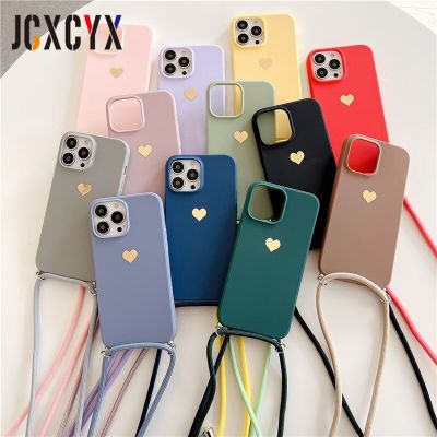 Plating Love Heart Crossbody Lanyard Cord Soft Phone case for Samsung Galaxy S20 plus ultra S21 S20FE S8 S9 S10 Plus A31 M31