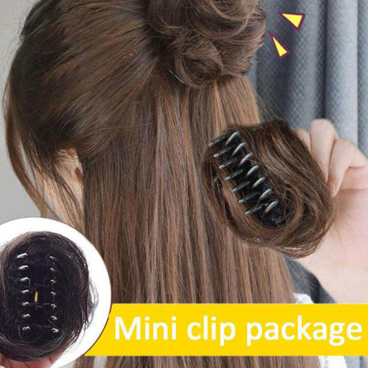 rambut palsu wanita BAIXL hair 假发 Women Lady Clipon Hair Bun Synthetic
