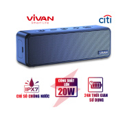 Loa Bluetooth 5.0 Chính Hãng Bass Mạnh VIVAN VS20 Chống Nước IPX7 Công