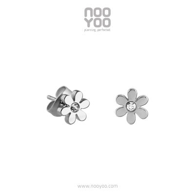 NooYoo ต่างหูสำหรับผิวแพ้ง่าย Flower Surgical Steel