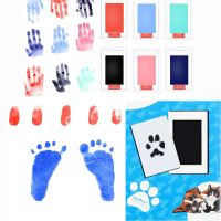 ZZOOI Pet Dog Paw Prints Souvenir Safe Non-toxic Baby Footprints Handprint Inkless Ink Pad For DIY Photo Frame Paw Prints Souvenir