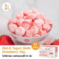 Wel-B Freeze-dried Yogurt Strawberry 42g. (โยเกิร์ตกรอบ รสสตรอเบอรี่ 42g) - ขนม ขนมเด็ก ขนมสำหรับเด็ก ขนมเพื่อสุขภาพ ฟรีซดราย ไม่มีน้ำมัน ไม่ใช้ความร้อน มีประโยชน์ มีจุลินทรีย์ ช่วยระบาย ช่วยย่อย ย่อยง่าย ไม่ติดคอ ละลายง่าย