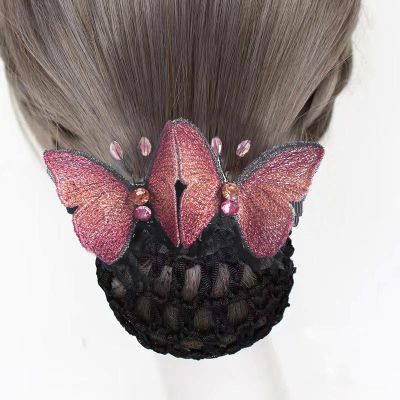 New embroidered butterfly hair accessories fashion ladies flower hair clip adult dual-use accessories