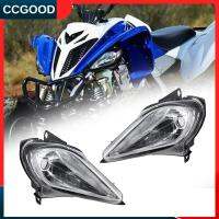 CCGOOD 2ชิ้นฝาครอบไฟหน้าเลนส์ชุดไฟหน้ากรอบสำหรับ Raptor 350